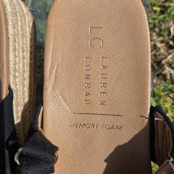LC Lauren Conrad Black Espadrille Sandals Size 9 - Picture 2 of 7